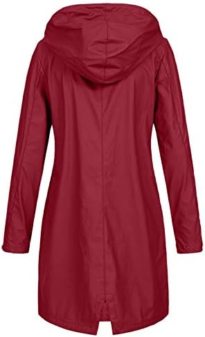 Kišne jakne za žene, 2022. jesenski zima midi labavi fit s-3xl hoodie s džepovima zip up vjetroempoot trendovskim kaputima