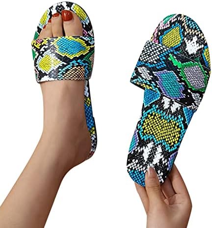 Ženske papuče Ljetne ležerne sandale za žene dame modni solidni leopard print ravne papuče sandale casual cipele ženske ravne sandale