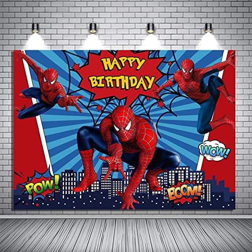 8. 96. Pozadina Spider-Man fotografija superheroj Grad Tema Foto Pozadina djeca Sretan rođendan Spider-Man dekoracija zabava torta