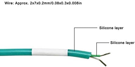 K tipova termoelement, vodootporni senzor temperature silikona s mekim kabelom zelenim 5x30 mm sonda od nehrđajućeg čelika 0200