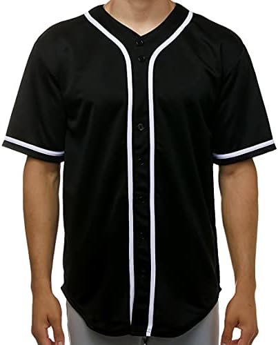 Muški jednobojni Baseball dres s kratkim rukavima s kratkim rukavima, timski dres dostupan je do 3 inča
