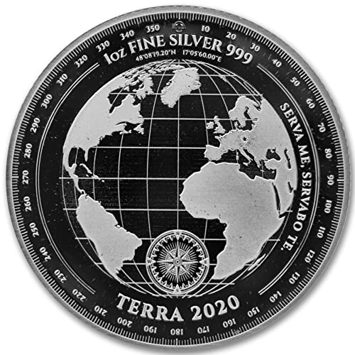 2020. TK Tokelau 1 oz Silver Terra Coin Brilliant necirkuliran s certifikatom o autentičnosti $ 5 menta država