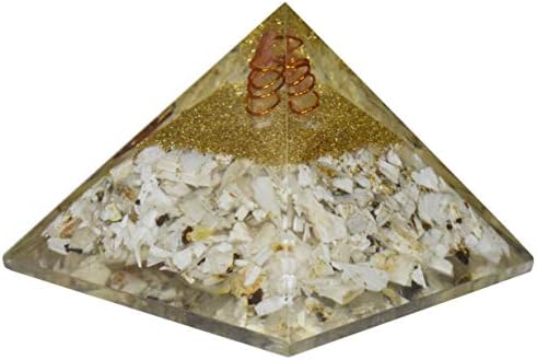 Healings4U Orgonit Piramida Scolosite čvrstoće ili veličine lemurijskog sjemenki - 2,5-3 inča prirodna iscjetka Kristalna čakra uravnoteženje