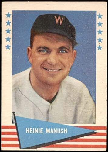 1961. Fleer 57 Heinie Manush Washington Senators Dean's Cards 5 - Ex Senators