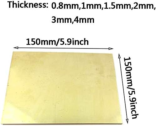 Латунная ploča UMKY Латунная bakrena hladno ploča Metalne sirovine za hlađenje industrijskih materijala H62 Cu 150mmx150mm, metalnih