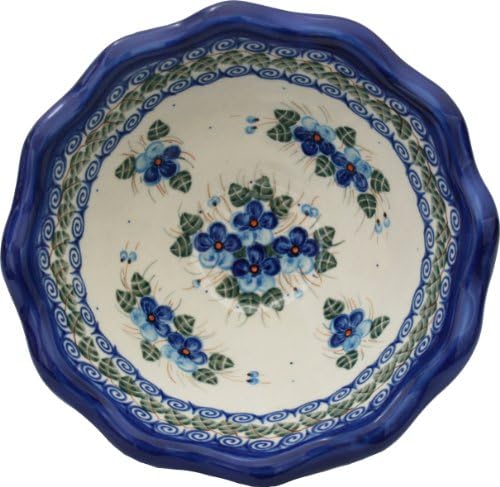 Poljska keramika od 0413/162, zdjela od 5 šalica 3/4, kraljevski plavi uzorak s motivom cvijeta maćuhice