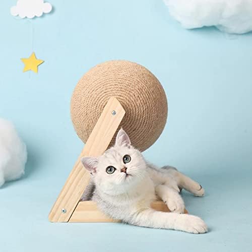 Mačka ogrebotina igračaka ugrađena u zvono prirodno sisal mačka ogrebotina rotirajuće kuglice mačka ogrebotina za mačke mačiće interaktivno