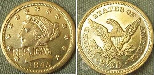 $ 2 5 Liberty Gold 1845-o Kopiranje kopriva Kopiranje ukrasa Zbirke poklona