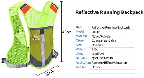 ; Reflektirajući hidratantni ruksak prsluk s 2 boce vode ruksak za kampiranje maratonski ruksak za trčanje 5L prozračni lagani ruksak