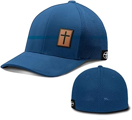 Naš pravi Bog križa donji lijevi kožni patch flexfit šešir - bejzbol kapica muškarci prozračni flex fit Ultrafibre zračni zračni kapu