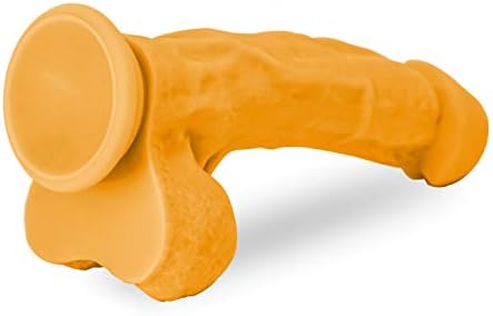 Lickerlish Lucky 6,5 7-inčni vrhunski silikonski narančasti dildo s usisnom šalicom