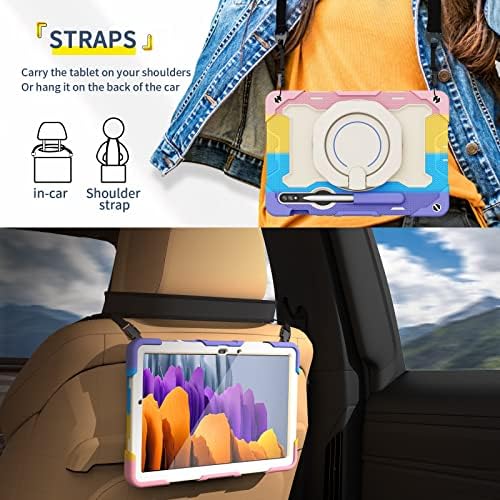 Tablet PC kućišta za torbe za torbe za djecu Slučaj za Samsung Galaxy Tab S7/S8 11inch X700/706/T8755,360 ° ROTABLE ROTATILNE ROMPENT
