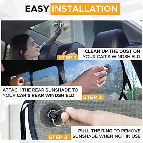 Econour stražnji prozor za sunčanje za automobil | Stražnja nijansa prozora sa 99% zaštitom od sunca od UV i topline | Sunca nijansa