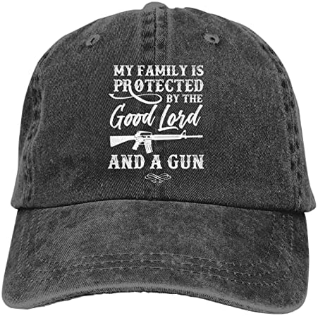 Moja obitelj zaštićena je dobrim Gospodinom i šeširom kamiondžija s pištoljem, hladnim prozračnim muškim i ženskim hip-hop kapama