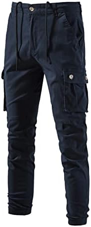 Muškarci zasukaju džepni kašik Elastični struk Teretne hlače Lagane taktičke hlače planinarenje Jogger Classic Fit Multi džepovi