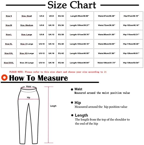 RBCULF ženske hlače plus veličina visokog struka vitka struka za elastični struk bočni džepni joga gamaše radne sportske hlače