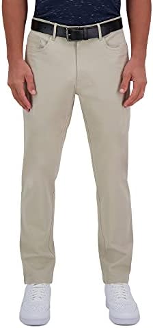 Haggar muški bez željeza Premium kaki ravno fit ravni flex struk casual hlače