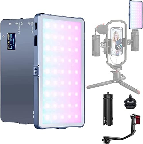 NKMOOXE T12 RGB Video Light, prijenosna RGB svjetlo za kameru, ugrađena baterija od 4000mAh, 360 puna boja 21 svjetlosni efekti, 2500-9000k