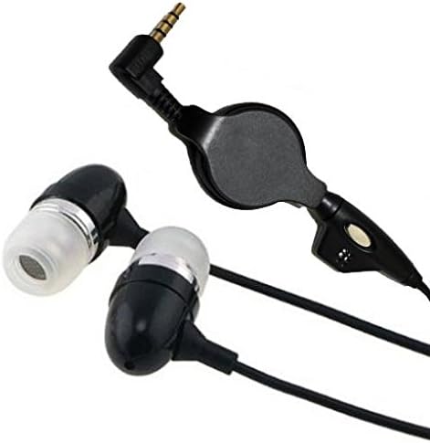 Uvlačive slušalice Handsfree Slušalice Mic Metal Earbuds slušalice u uhu ožičene [3,5 mm] [crno] Kompatibilne s LG V40 ThinQ