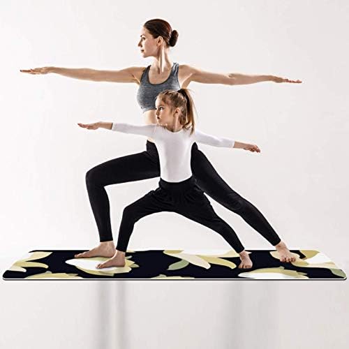Siebzeh crna cvjetna premium debela joga prostirka ekološka guma za zdravlje i fitness ne klipina za sve vrste vježbanja joge i pilatesa