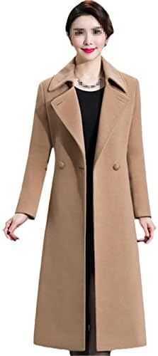 UiOKlmjh Žene vuneni kaput jesen jesen zima plus veličina 5xl elegantni dugi kaput ženska jakna vuna mješavina kaputa