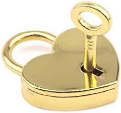 T tulead brava u obliku srca Old Lock Heart Silver Mini Padlock 1.51 x1.18 prtljaga zaključana metal metal jastuka srca s tipkom s