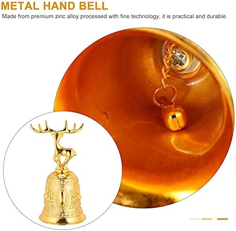 Nuobesty božićna saonica zvona Vintage: Hand Bell Call Bell Jingle Bell Glasni metalni ručni prsten čaj za čaj vjenčanja zvona Novel