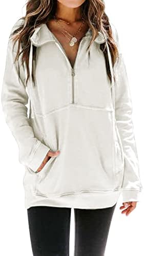 Landmous ženske ležerne dukseve dukserice duksela duksela s prevelikim vrhovima pulovera s džepovima （S-2XL