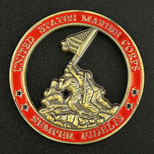 Američki marinski korpus suvenir Kovanica Šareni vojni bakarni bakarni izazov Medalja kovanica u SAD -u komemorativni novčić
