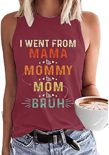 Žene mama za tisak slova Košulja Prešla sam od mame u mamu do mame u majicu majice Bruh Slatka za čarape bez rukava, a