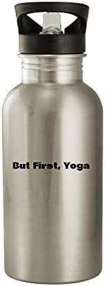 Knick Knack pokloni, ali prvo, joga - 20oz od nehrđajućeg čelika Vanjska boca vode, bijela