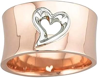 Prsten u obliku srca popularni izvrsni prsten jednostavan modni nakit od ružičastog zlata popularni dodaci Ženski vjenčani prstenovi