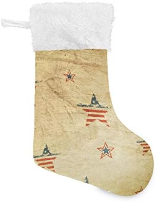 Pimilagu američki domoljubni ukras božićne čarape 1 pakiranje 17.7 , viseće čarape za božićni ukras