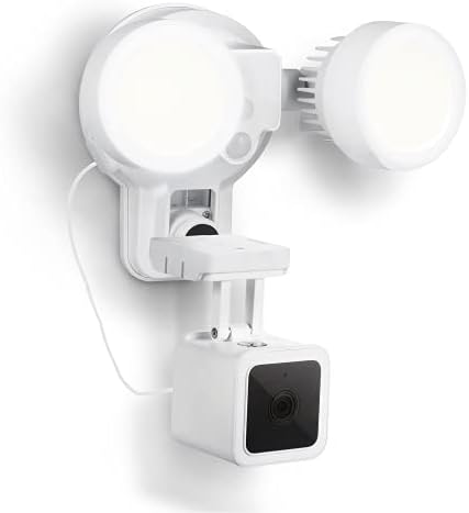 Wasserstein Bundle-Budilica Wyze Cam V3 Camera Camera i 3-u-1 ožičena reflektor, punjač i nosač kompatibilan s Wyze Cam V3