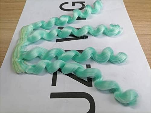 Muziwig lutka kosa 5,9 x 39,4 in, 5rolls ravna crvenkasta toplinska otporna lutka ekstenzija za kosu Easy Handraft Materijal, za DIY