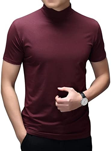Percle muški modni kratki rukav kratki rukavi bazični vrhovi casual majica pulover majica vitka fit solidna donja majica