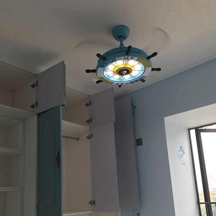 Chezmax dekor spavaće sobe LED Nevidljivi stropni ventilator lampica za blagovaonicu Stropni ventilatori sa svjetiljkama za daljinsko