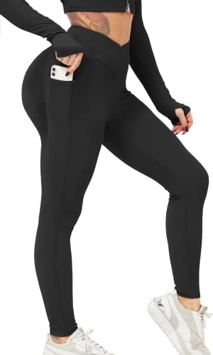 Feazac ženski visoki struk bešavne gamaše osmijeh Contour trening Gym Yoga hlače za kontrolu trbuha trbuh Screnk Scren Scren Screnc