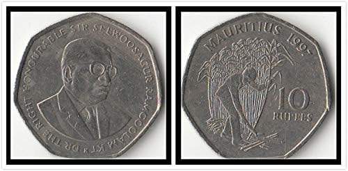 Afrička Maurita Afrika Mauricijus 10 rupee Coin Year Slučajna kovanica kovanica Slučajna kovanica S 10 rupija kovanica nasumična kolekcija