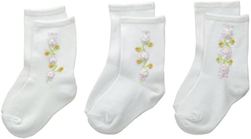 Čarape za djevojčice s ručnim vezom, 3 para u paketu