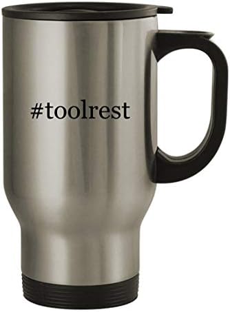 Knick Knack pokloni ToolRest - Putnička šalica od nehrđajućeg čelika od 14oz, srebro