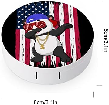 Dabbing Panda s američkom zastavom kontaktne leće kućište prijenosne kontejnere za kontaktne leće Slatko putnički namočivanje kompleta