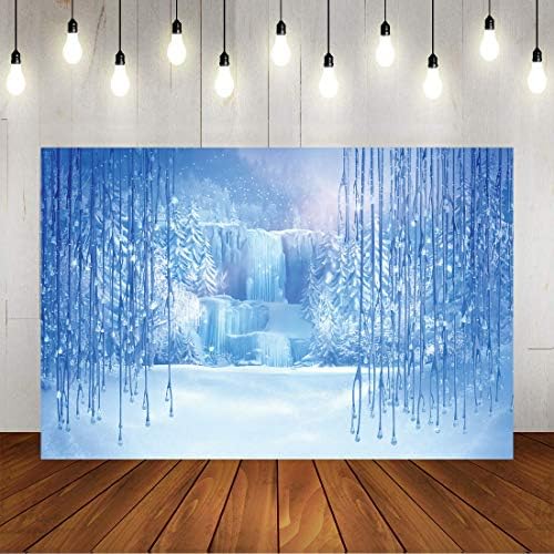 Božićna zimska pozadina od 5 93 metra, ukrasi za rođendanske zabave od smrznutog kristala, ledeni i snježnobijeli svijet, pozadina