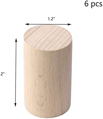 Wealrit promjer 1,2 inčni drveni difuzor esencijalnog ulja, 6 kom difuzor bukove, mali drveni difuzor za esencijalna ulja