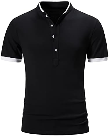 Sgikjia muška golf košulja vlaga vlaga wricking quight suhih 4 gumba ruganje vrat kratki rukav casual polo majice, golf polo majica