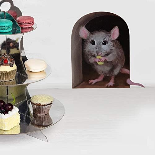 Oštreni LED Svjetlo kutija za crtanje realističnog miša prestrašeno 3d zidna naljepnica miša rupa miševa zidna naljepnica 3d zidna
