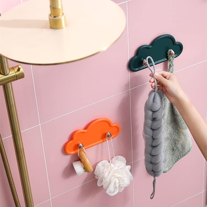 Lukeo 4PCS kuhinjski gadget zidna kuka vješalica besplatno udaranje kupaonice zid-montirana ljepljiva vrata stražnja ključna organizacija