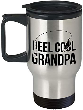Ribolovna kava putnička šalica najbolja smiješna jedinstvena ribarska čaša čaša savršena ideja za muškarce žene cool djed