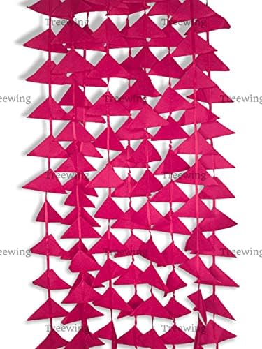 Ukrasni trokut od filca tkanina Garlands 4ft. Visenje za Mehndi, Haldi, Dekor tematike u boji/pozadine _1004