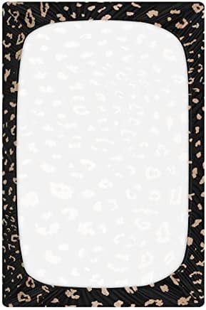 Alaza Realistični leopard Cheetah tiskani listovi za životinjske krevetiće opremljeni bassinet list za dječake djevojčice mališani,